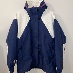 Helly Hansen Blue and White Ski Jacket